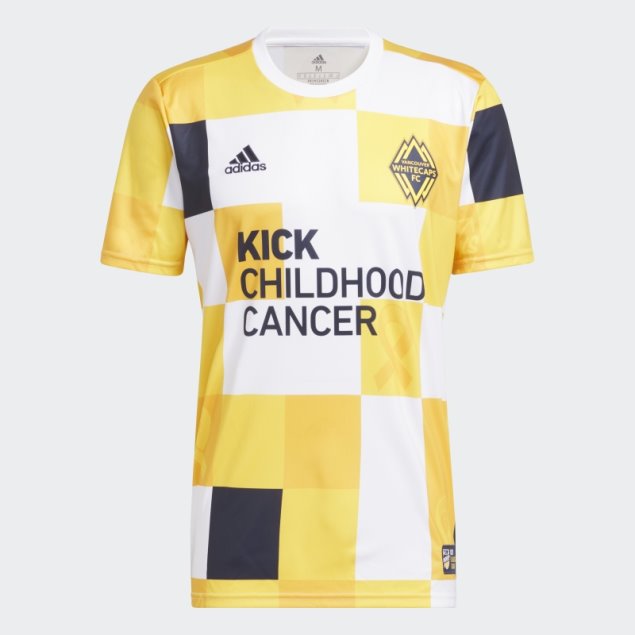 Camiseta Pre-partido Vancouver Whitecaps Fc Kick Child Cancer Adidas Coll Gold
