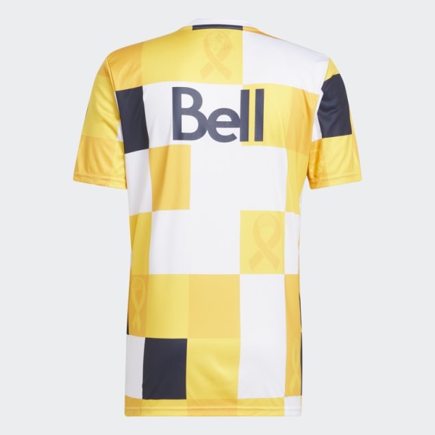 Camiseta Pre-partido Vancouver Whitecaps Fc Kick Child Cancer Adidas Coll Gold