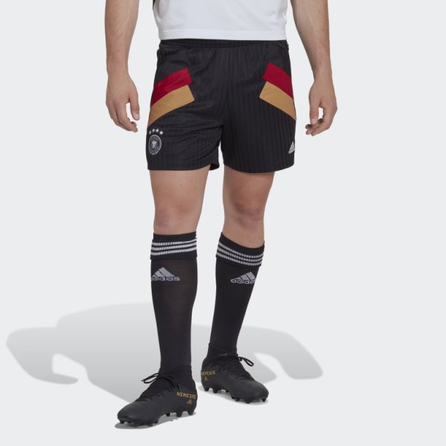 Pantalón Corto Negro Con Icono De Alemania Adidas