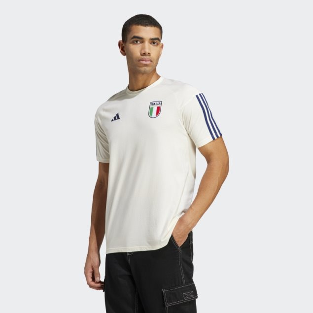 Camiseta Adidas Italia Tiro 23 Algodon Blanca