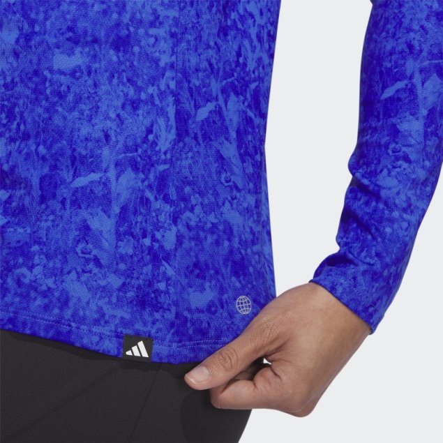 Adidas Camiseta De Golf Estampada De Manga Larga Ultimate365 Tour Azul