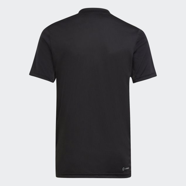 Camiseta De Corte Regular Con Logo Aeroready Esencial De Tren Negro Adidas