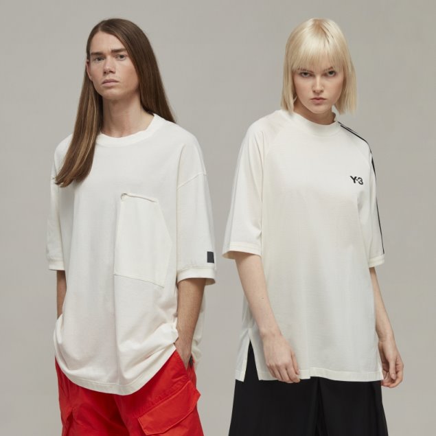 Adidas Y-3 Camiseta Con Bolsillo De Crepé