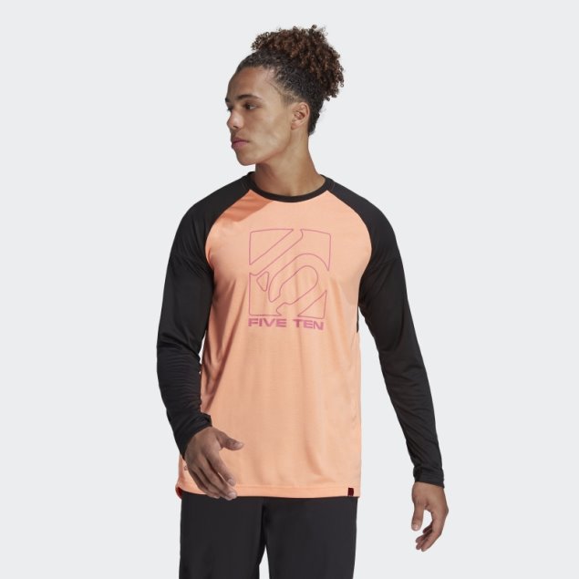 Camiseta De Manga Larga Naranja De Haz Cinco Diez Adidas