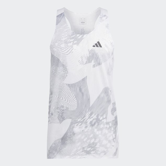 Camiseta Sin Mangas Adizero Adidas Blanca