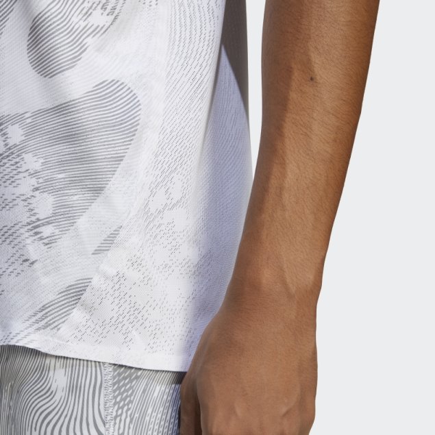 Camiseta Sin Mangas Adizero Adidas Blanca