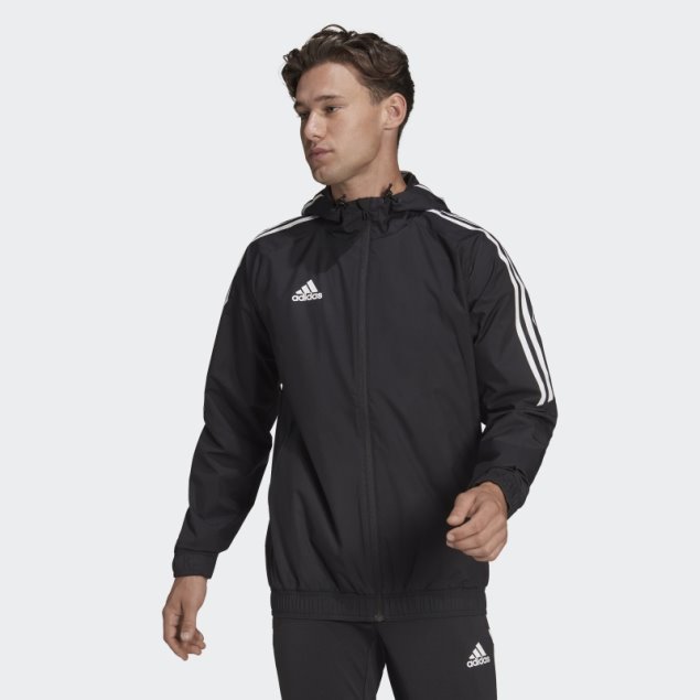 Chamarra Negra Adidas Condivo 22 Para Todo Clima