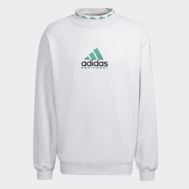 Sudadera Gris Claro Heather Eqt Archive Con Cuello Redondo Adidas