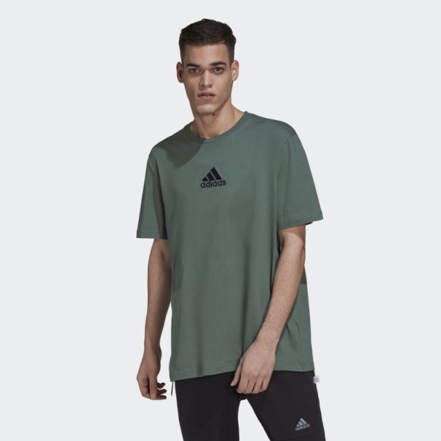 Camiseta Verde óxido Con Gráfico De Naturaleza Adidas