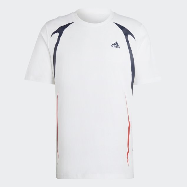 Camiseta Color Block Adidas Blanca