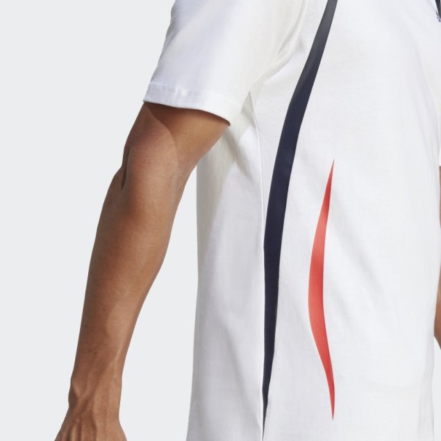 Camiseta Color Block Adidas Blanca