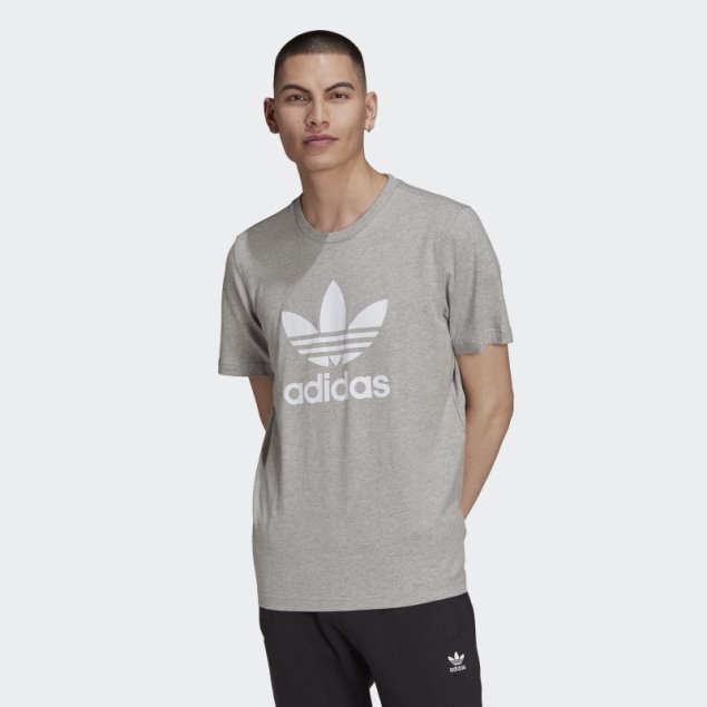 Adidas Camiseta Gris Medio Adicolor Classics Trefoil