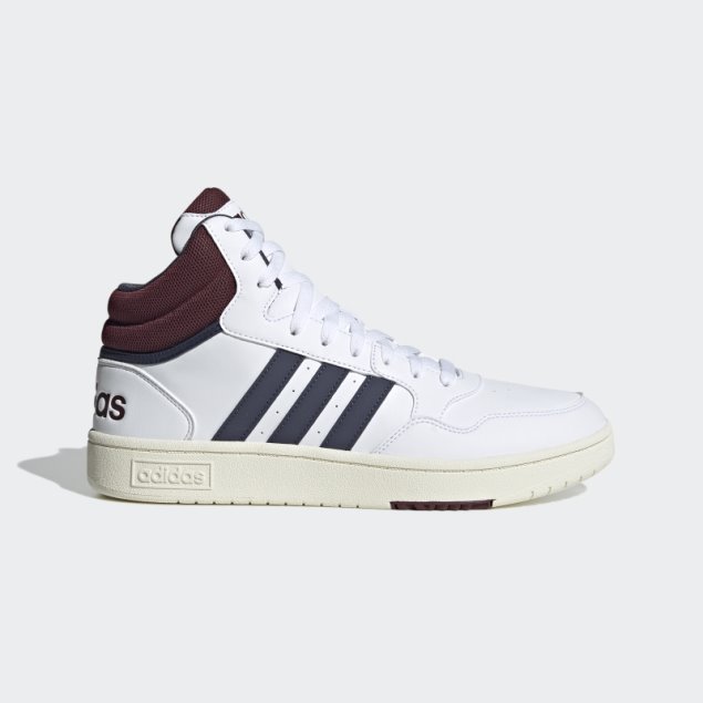 Blanco Adidas Hoops 3.0 Mid Zapatos Clásicos Vintage