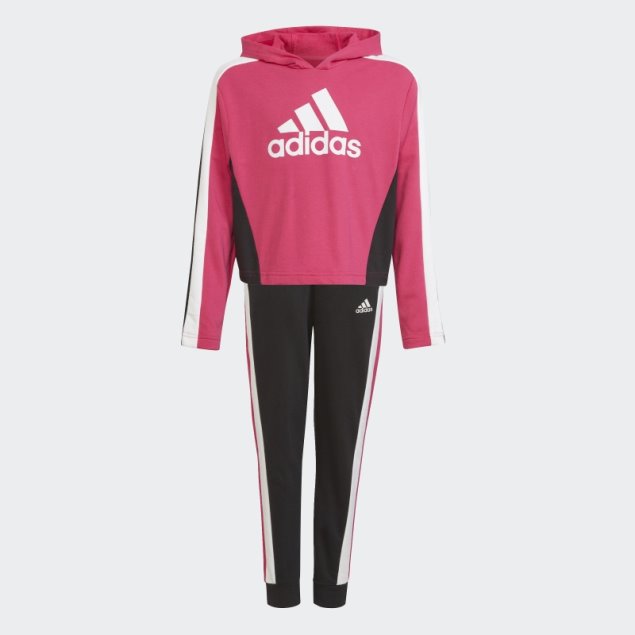 Chándal Colorblock Crop Top Real Magenta Adidas