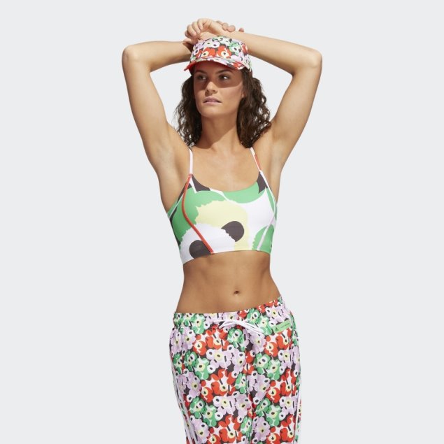 Sujetador De Sujeción Ligera Adidas X Marimekko Blaze Orange Caliente