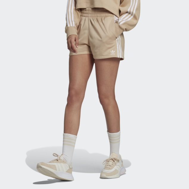 Pantalón Corto Adidas 3 Rayas Beige
