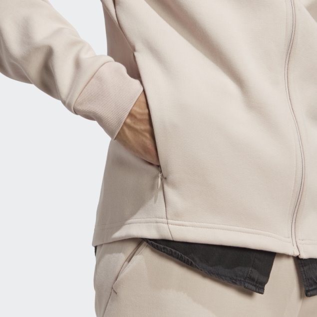 Adidas Taupe Sudadera Con Capucha Y Cremallera Completa Diseñada Para Gameday