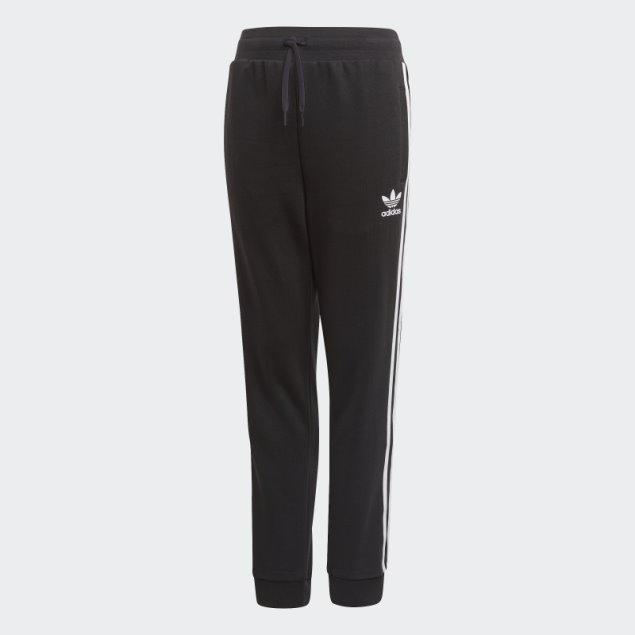 Joggers Negros Con 3 Rayas De Adidas