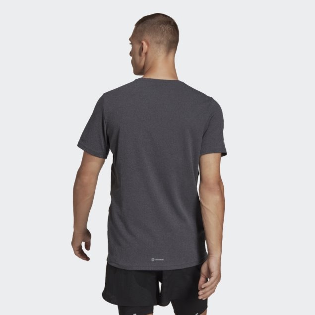 Adidas Camiseta Negra Melange Own The Run Heather