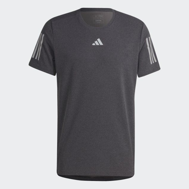 Adidas Camiseta Negra Melange Own The Run Heather