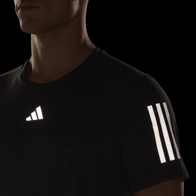Adidas Camiseta Negra Melange Own The Run Heather