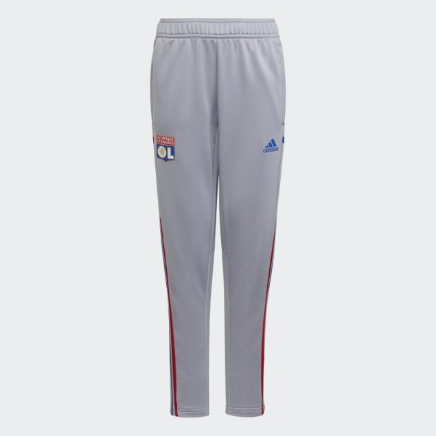 Olympique Lyonnais Tiro 21 Pantalón De Chándal De Entrenamiento Adidas Plata