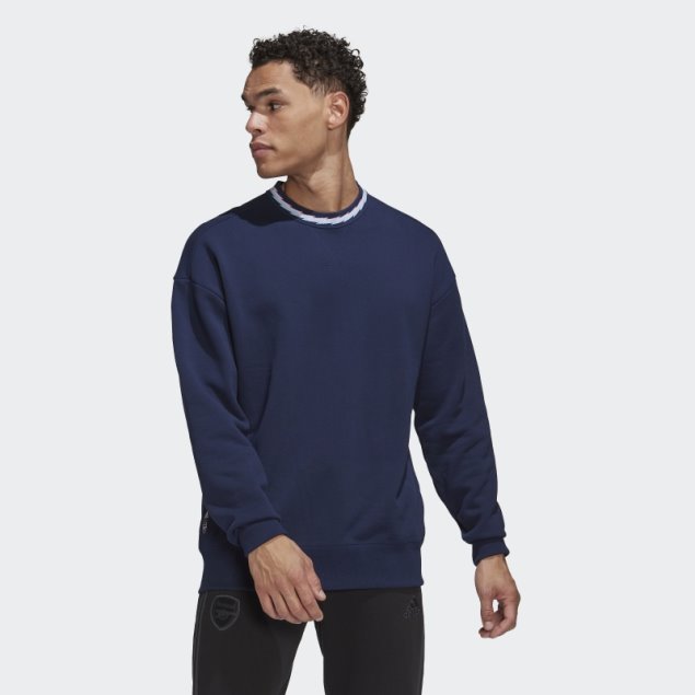 Sudadera Adidas Arsenal Lifestyler Crew Azul Marino