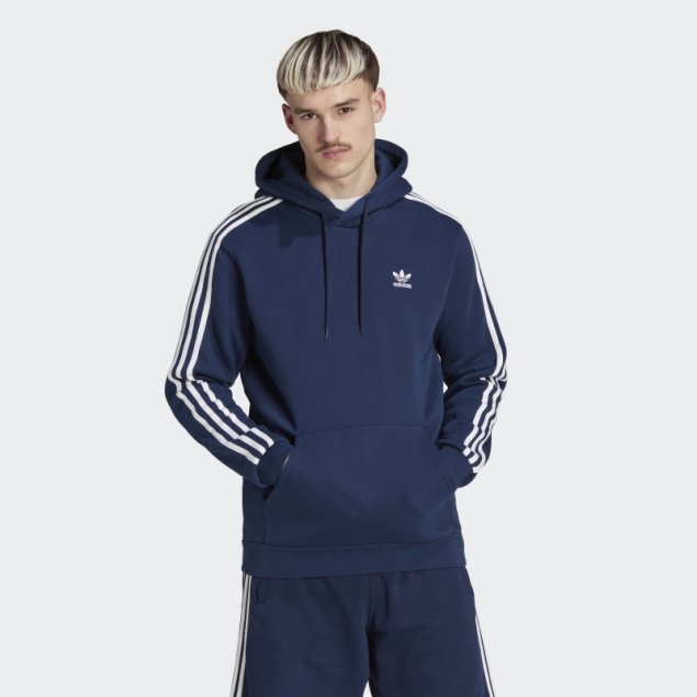 Adidas Night Indigo Adicolor Classics Sudadera Con Capucha De 3 Rayas
