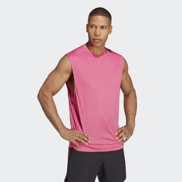 Adidas Magenta Diseñada Para La Camiseta Sin Mangas Hiit De La Serie Pro De Entrenamiento Seleccionada Por Cody Rigsby