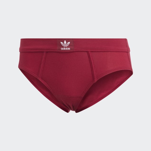 Pantalón De Bikini Adicolor Flex Algodon Canalé Burdeos Adidas
