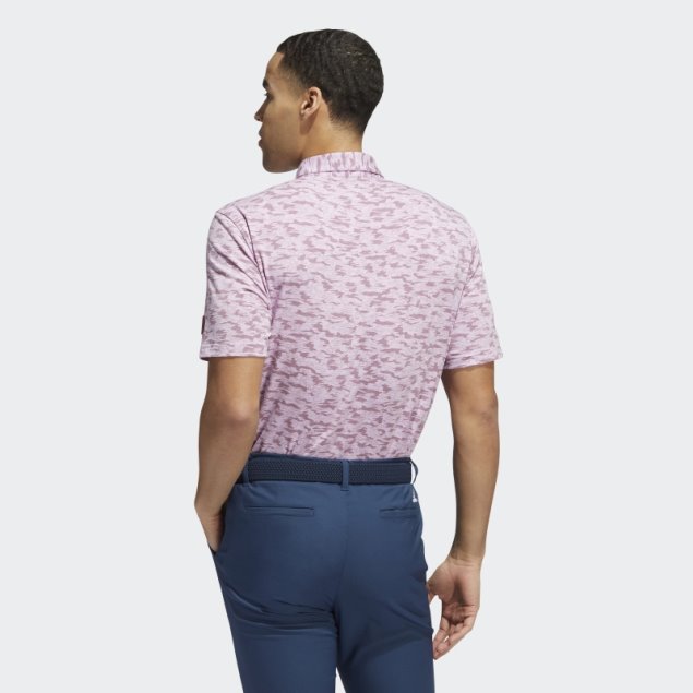 Polo Burdeos Adidas Go-to Con Estampado De Camuflaje