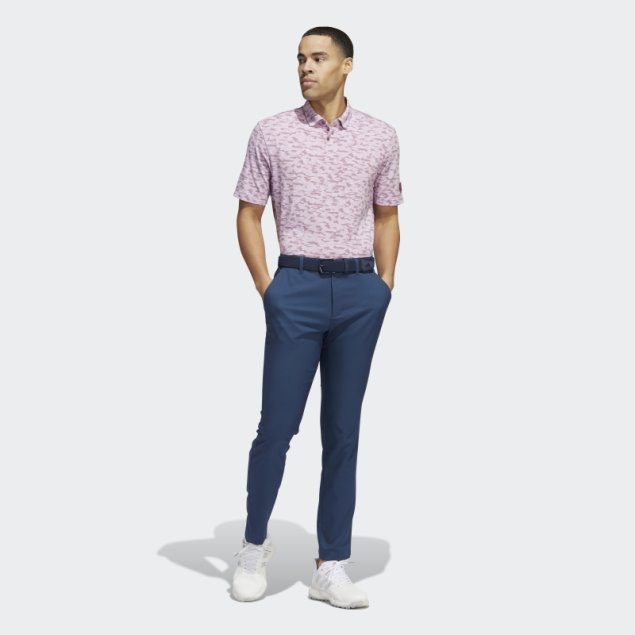 Polo Burdeos Adidas Go-to Con Estampado De Camuflaje