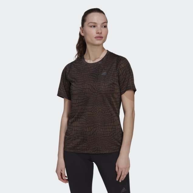 Camiseta Negra Con Iconos De Carrera Y Estampado De Cocodrilo Adidas
