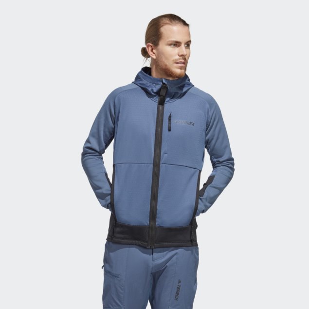 Chaqueta De Forro Polar Con Capucha Para Senderismo Adidas Steel Terrex Tech Flooce