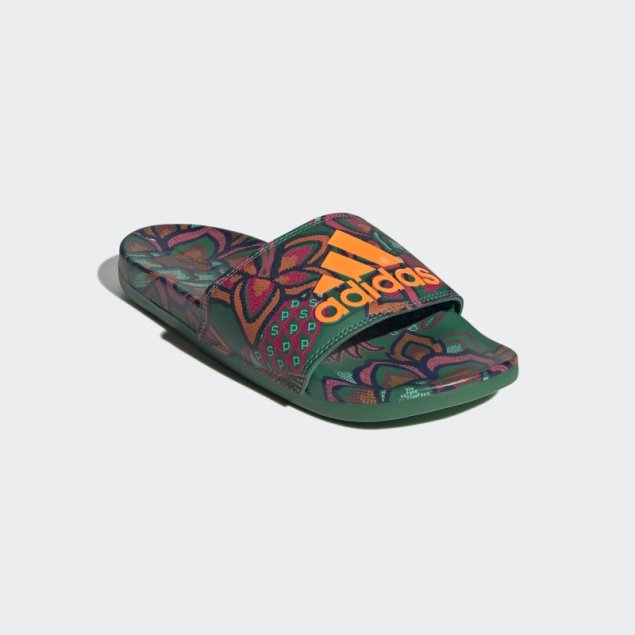 Sandalias Adilette Confort Verde Negrita Adidas