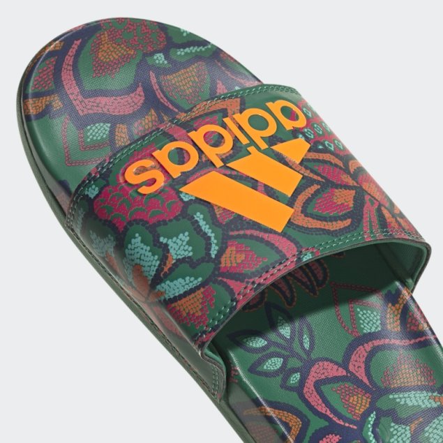 Sandalias Adilette Confort Verde Negrita Adidas