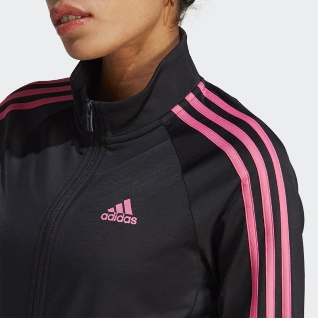 Chaqueta De Chándal Adidas Primegreen Essentials Warm-up Slim 3 Rayas Magenta