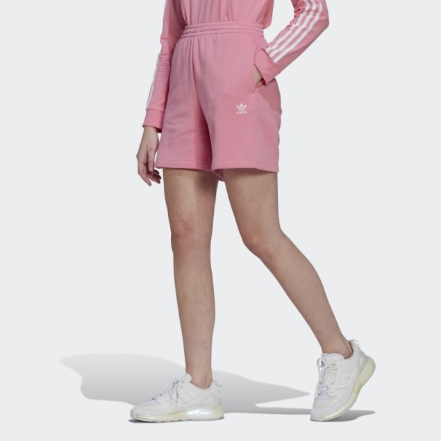 Adidas Shorts Rosas Adicolor Essentials De Felpa Francesa