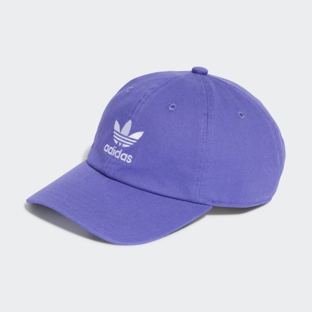 Lila Gorra De Béisbol Adidas Adicolor Classics Trefoil Stonewashed