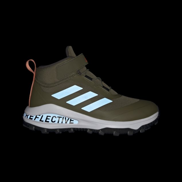 Adidas Fortarun All Terrain Cloudfoam Sport Zapatillas De Running Con Cordones Elásticos Y Correa En La Parte Superior En Verde Oliva