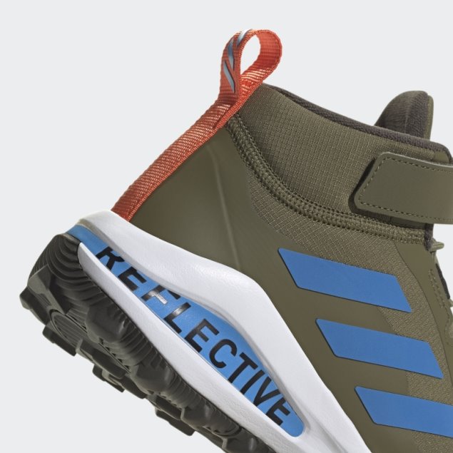 Adidas Fortarun All Terrain Cloudfoam Sport Zapatillas De Running Con Cordones Elásticos Y Correa En La Parte Superior En Verde Oliva