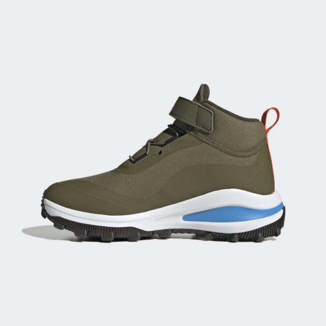 Adidas Fortarun All Terrain Cloudfoam Sport Zapatillas De Running Con Cordones Elásticos Y Correa En La Parte Superior En Verde Oliva