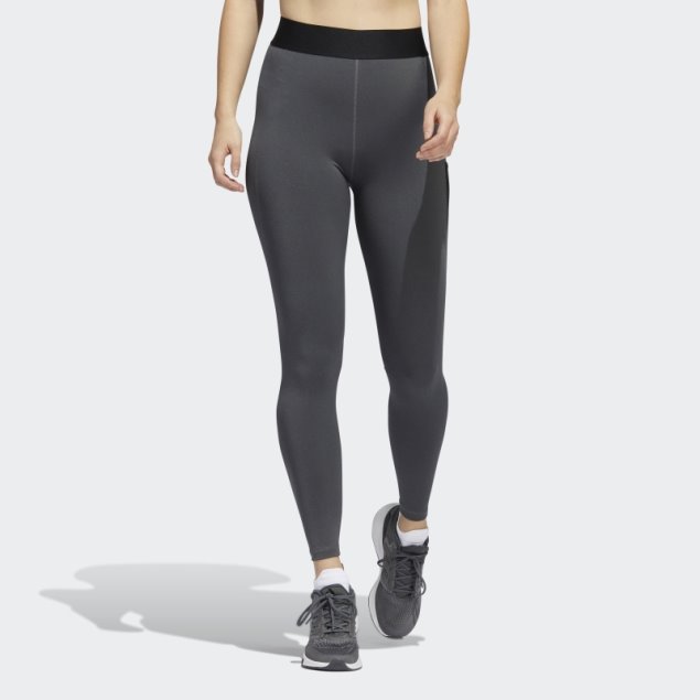 Mallas Techfit Period-proof 7/8 Adidas Gris Oscuro Jaspeado