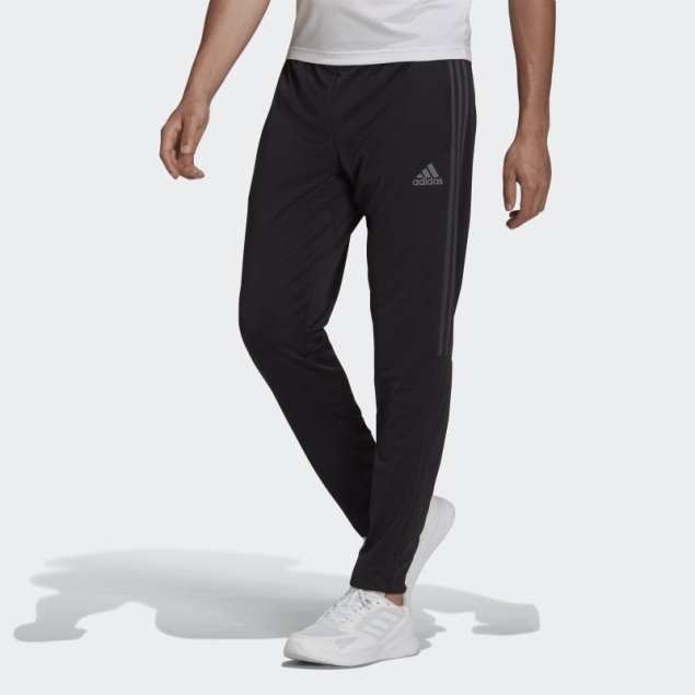 Adidas Pantalones Negros Aeroready Sereno Slim Tapered-cut 3-stripes