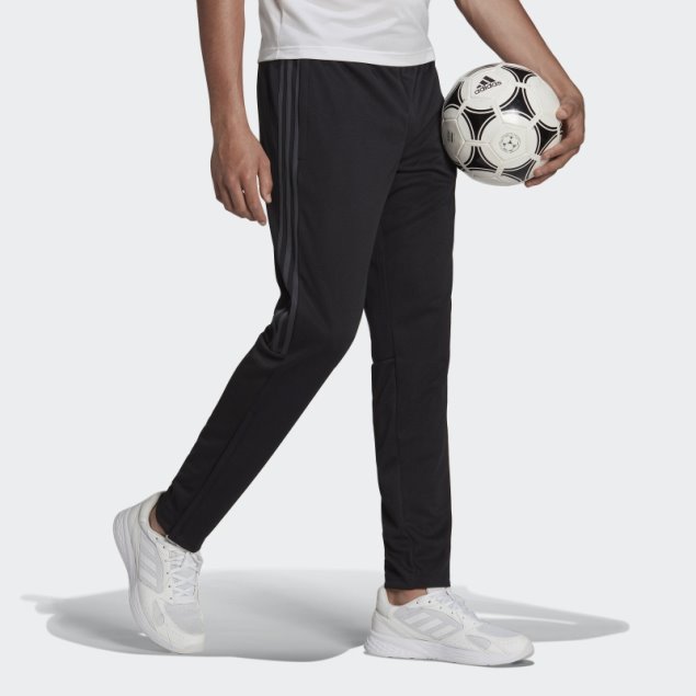 Adidas Pantalones Negros Aeroready Sereno Slim Tapered-cut 3-stripes