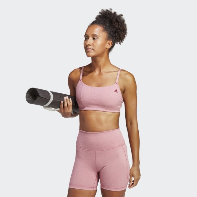 Sujetador Adidas Yoga Studio Light-support Rosa Mel