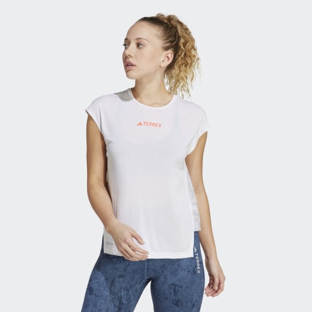Camiseta Terrex Agravic Pro Trail Running Adidas Blanca