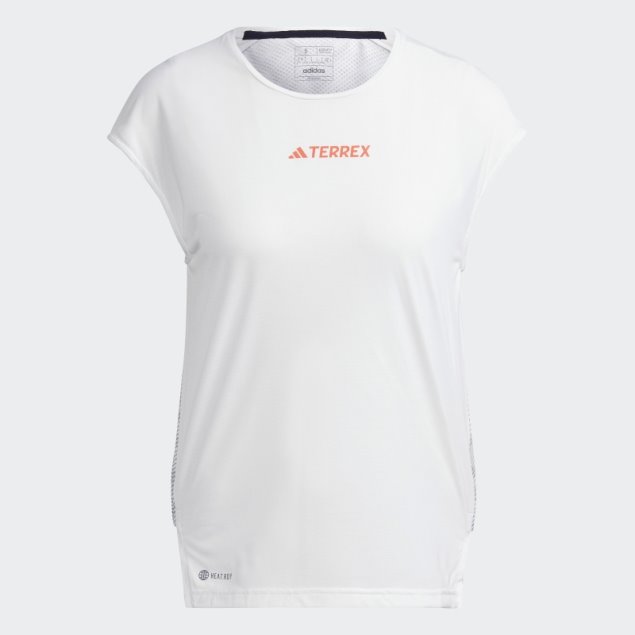 Camiseta Terrex Agravic Pro Trail Running Adidas Blanca