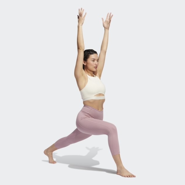 Sujetador De Sujeción Media Coreflow Blanco De Adidas