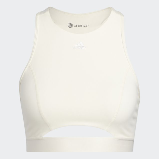 Sujetador De Sujeción Media Coreflow Blanco De Adidas